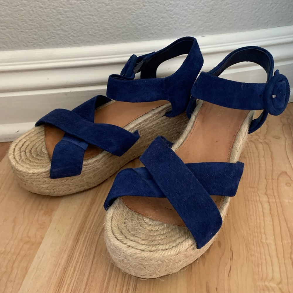 Halogen Blue Platform Sandals
